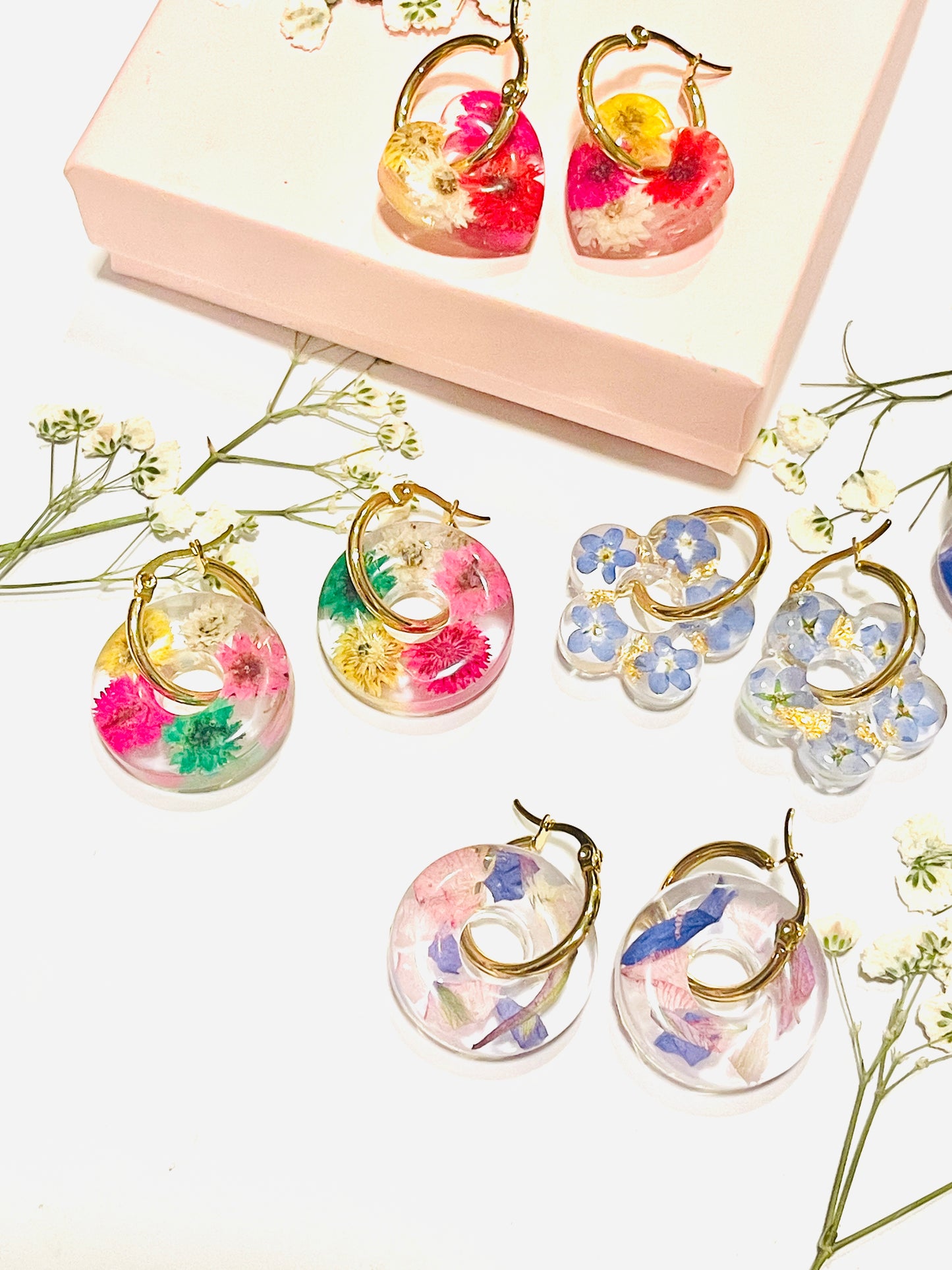 Forget-me-nots flower shaped earrings