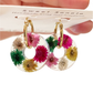 Anaphalis donut earrings