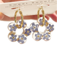 Forget-me-nots flower shaped earrings