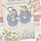 Forget-me-nots donut earrings