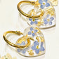 Forget-me-nots heart earrings