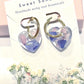 Larkspurs of heart earrings