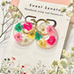 Anaphalis donut earrings