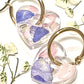 Larkspurs of heart earrings