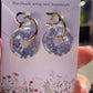 Forget-me-nots donut earrings